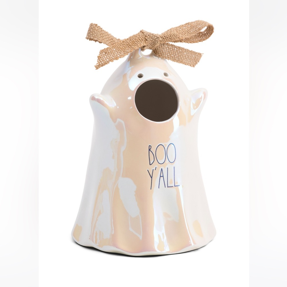 ⚡️NWT Rae Dunn Ghost BOO Y’ALL Iridescent Birdhouse